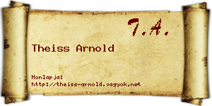 Theiss Arnold névjegykártya